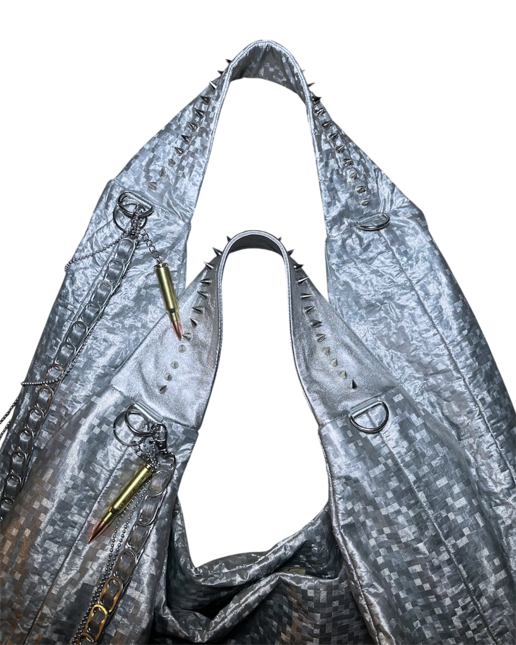SILVER HOBO BAG