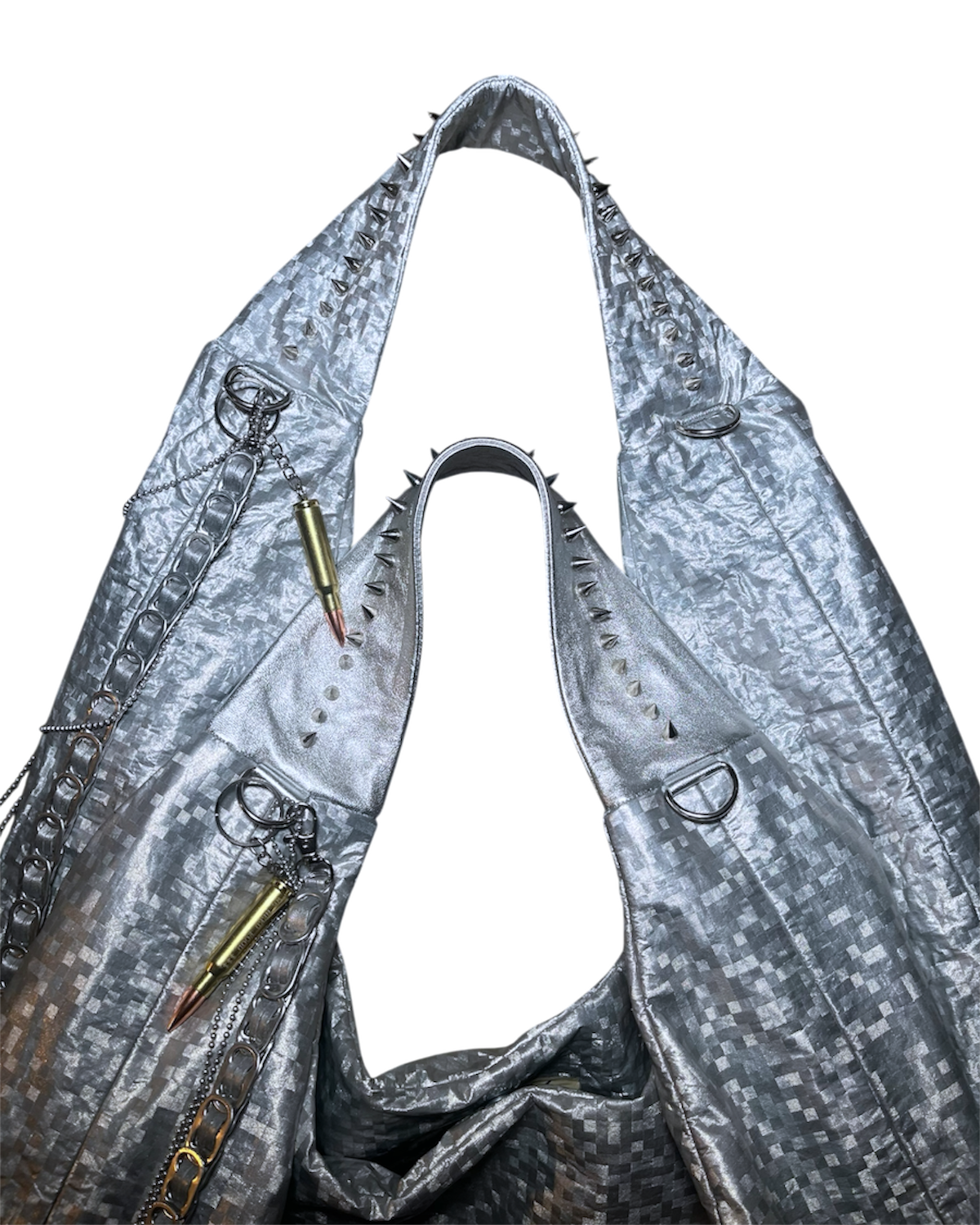 SILVER HOBO BAG
