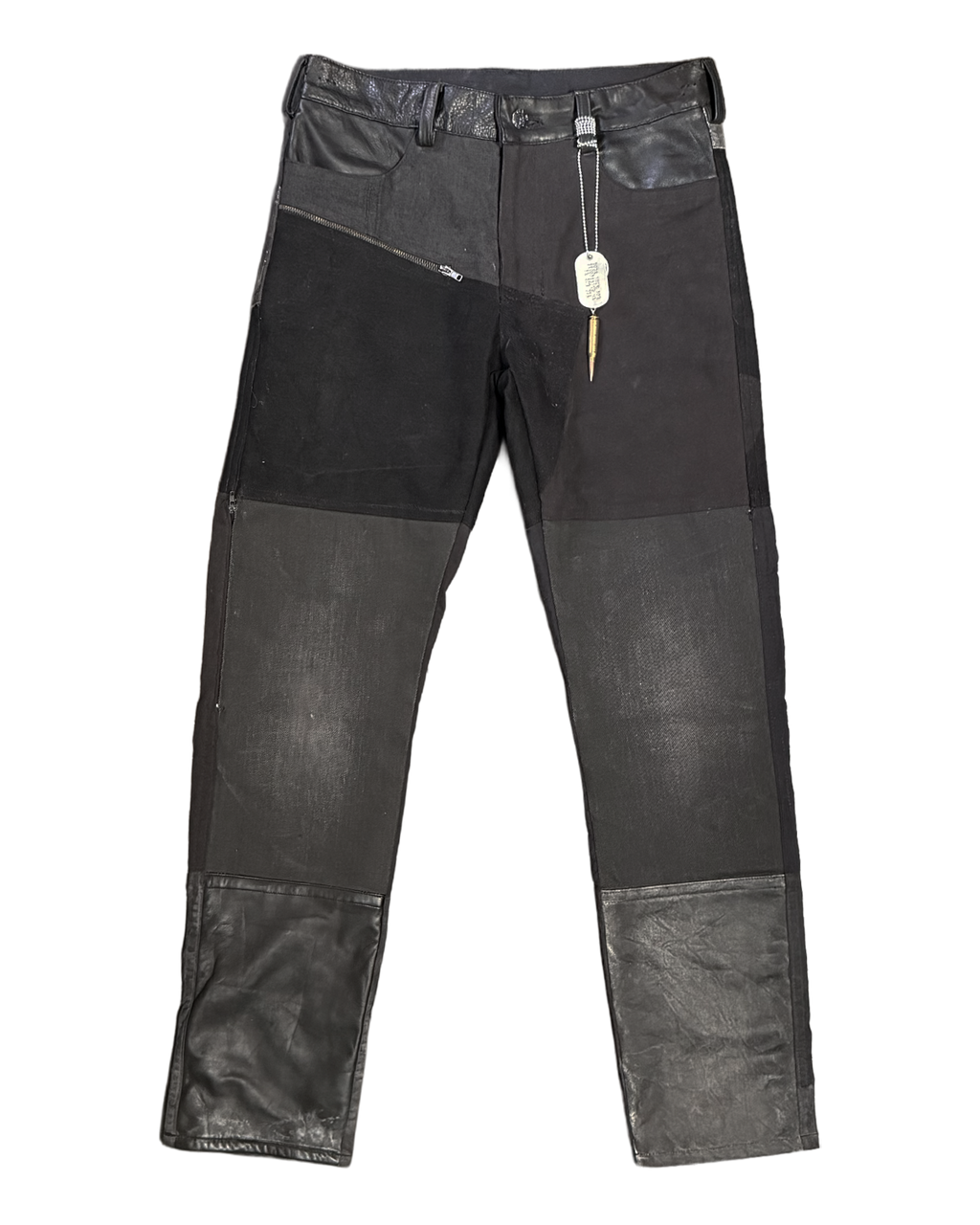 PATCHWORK ZIPPER POCKET PANTS