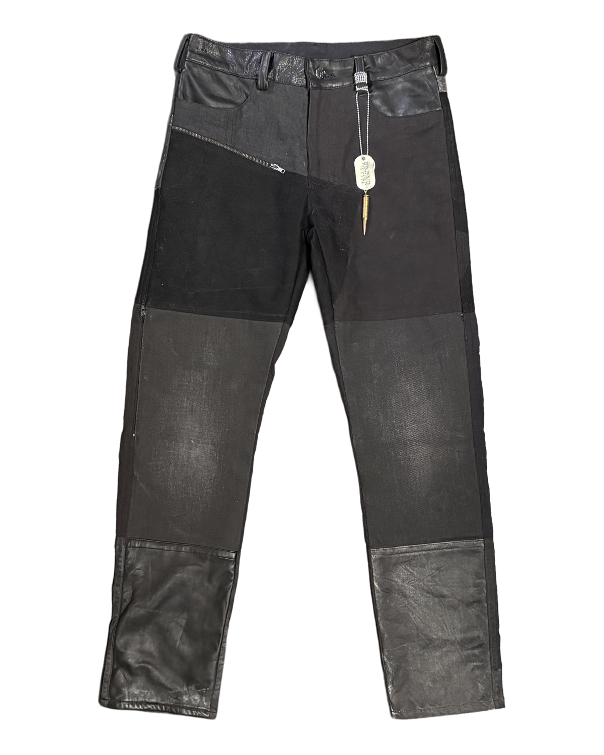 PATCHWORK ZIPPER POCKET PANTS